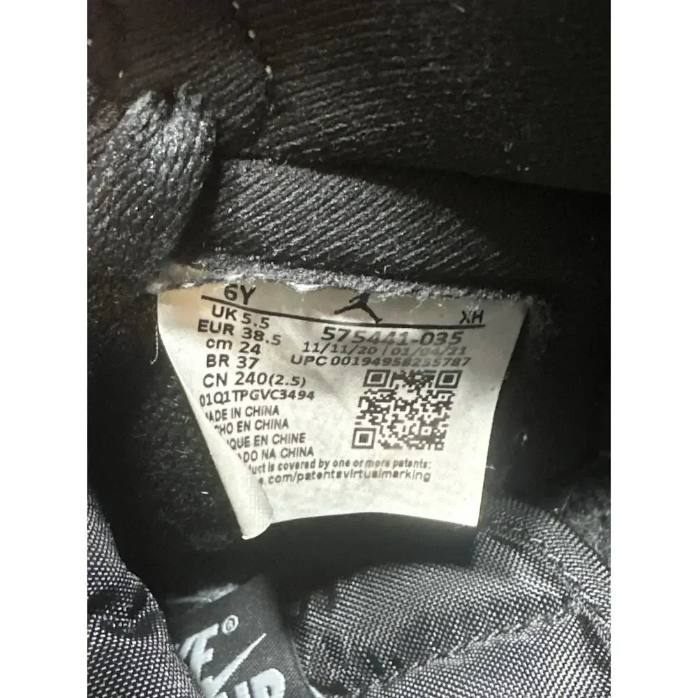 Size 6y - Air Jordan 1 Retro High OG Shadow 2.0 Black Grey
